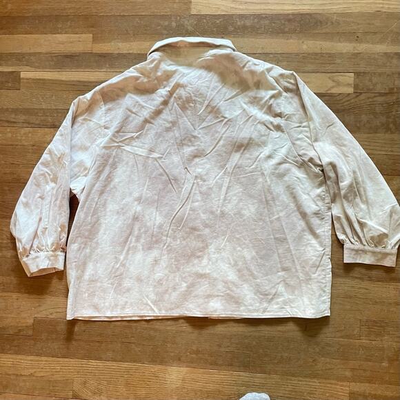 Nasty Gal button cream and heather splotchy button up long sleeve size 20 B12 - Picture 4 of 4